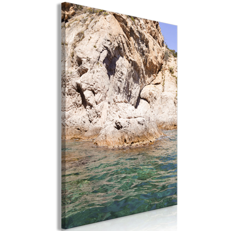 Canvas Spanish Rocks (1-piece) - seascape at the foot of a steep cliff 145219 additionalImage 2