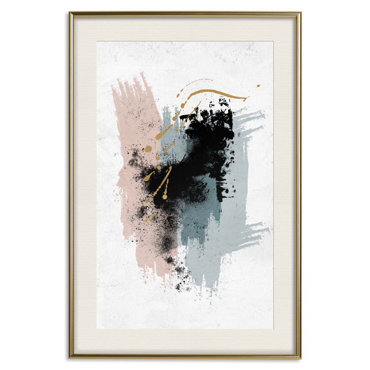Poster Beige Relief - Expressive Brush Strokes in Delicate Tones 145519 additionalImage 2