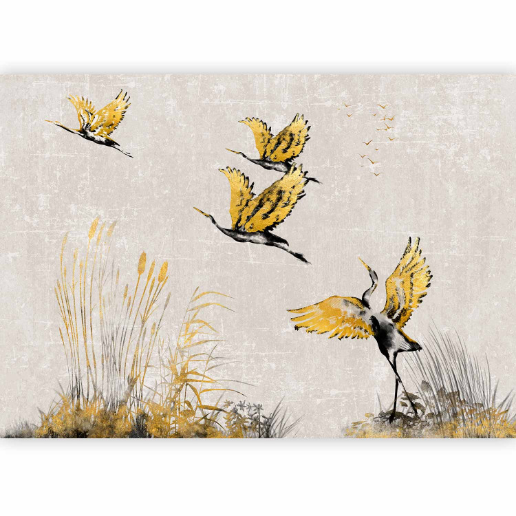 Wall Mural Geese at Sunset - Birds Painted With Ink and Gold 146019 additionalImage 5