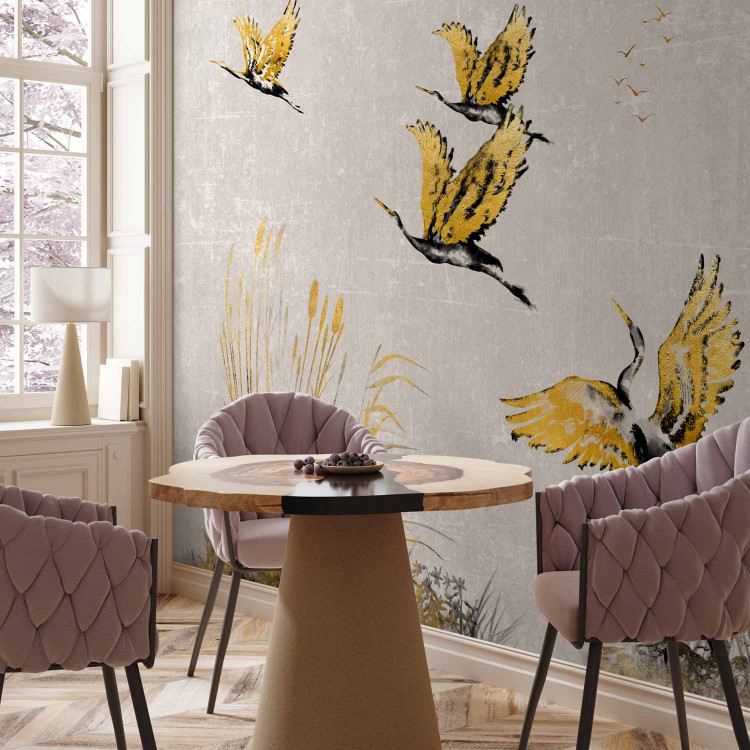 Wall Mural Geese at Sunset - Birds Painted With Ink and Gold 146019 additionalImage 4