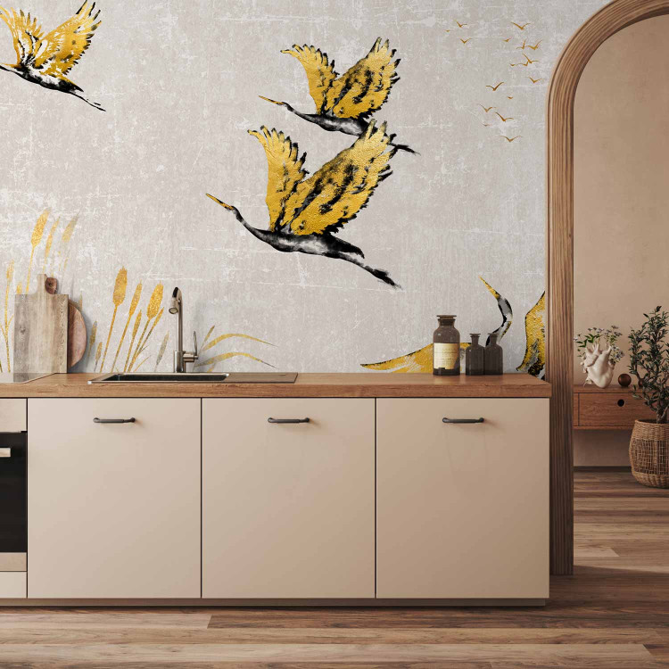 Wall Mural Geese at Sunset - Birds Painted With Ink and Gold 146019 additionalImage 6
