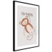 Wall Poster Be Happy - Funny Brown Monkey with Banana and Motivational Text for Kids 146619 additionalThumb 17