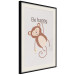 Wall Poster Be Happy - Funny Brown Monkey with Banana and Motivational Text for Kids 146619 additionalThumb 15