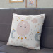 Decorative Microfiber Pillow Kings of the sky - crowned moon and stars shown on a bright background cushions 147019 additionalThumb 3