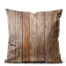 Decorative Velor Pillow Wooden composition - pattern imitating plank texture 147119
