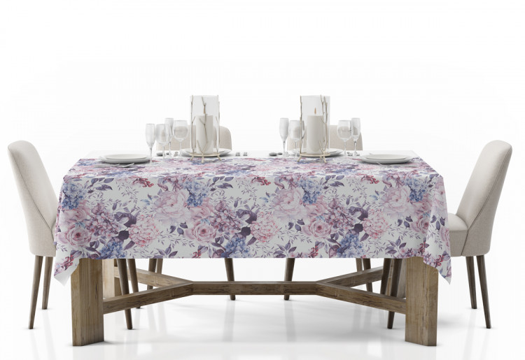 Tablecloth Spring arrangement - flowers in shades of pink and blue 147319 additionalImage 2