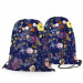 Backpack Oriental meetings - floral composition on a sapphire background 147419 additionalThumb 3
