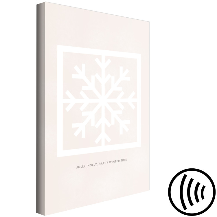 Canvas Print Happy Time - Geometric Snowflake and White Lettering 148019 additionalImage 6