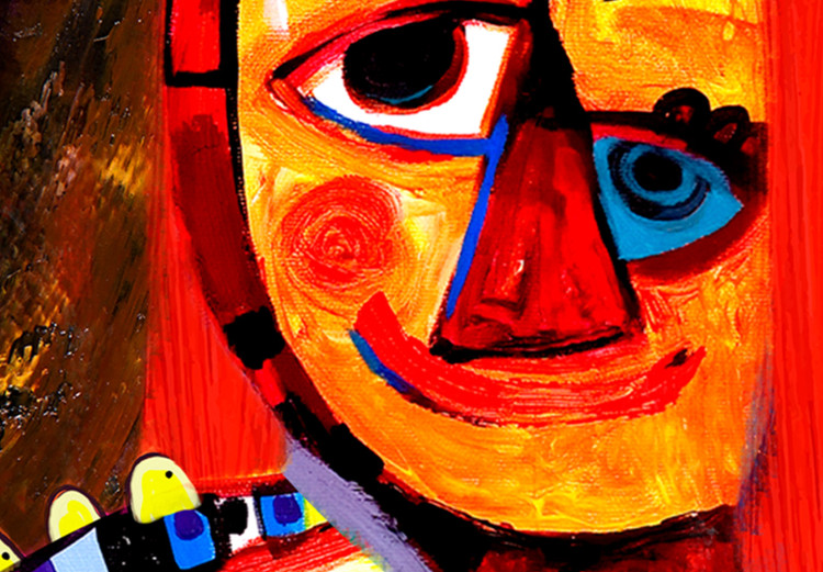 Canvas Colorful Abstraction - Cheerful Painted Clowns in the Style of Pablo Picasso 149919 additionalImage 5