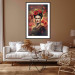 Poster Portrait With Roses - Frida Kahlo on a Brown Background Full of Flowers 152219 additionalThumb 18