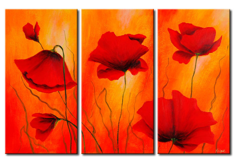 Canvas Art Print Charming poppies 47219