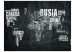 Photo Wallpaper Gray and Black Continents - World Map with Spanish Text 60019 additionalThumb 1