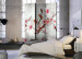 Room Divider Screen Concrete Orchid - white orchid flower on a concrete texture background 95319 additionalThumb 2