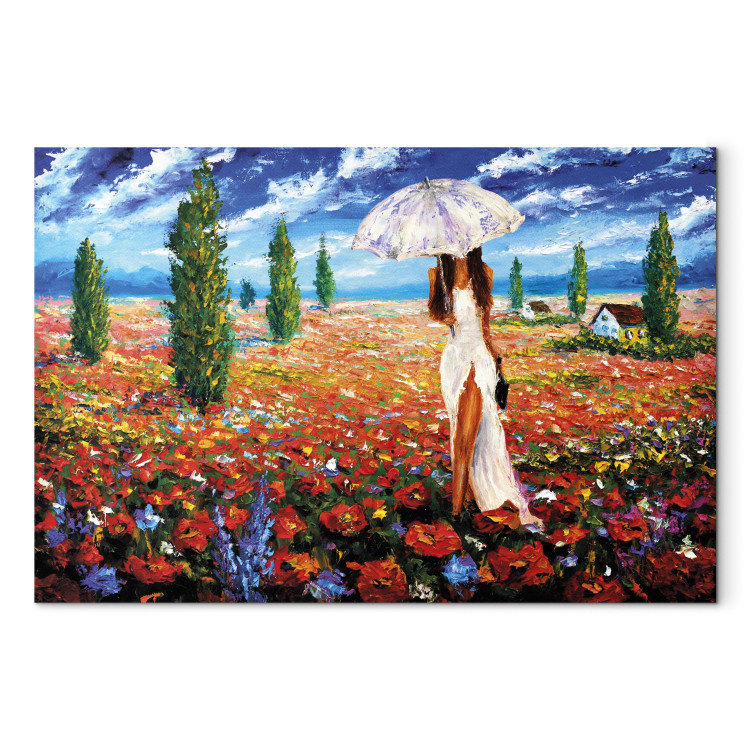Canvas Art Print Woman with Umbrella 96019 additionalImage 7