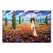 Canvas Art Print Woman with Umbrella 96019