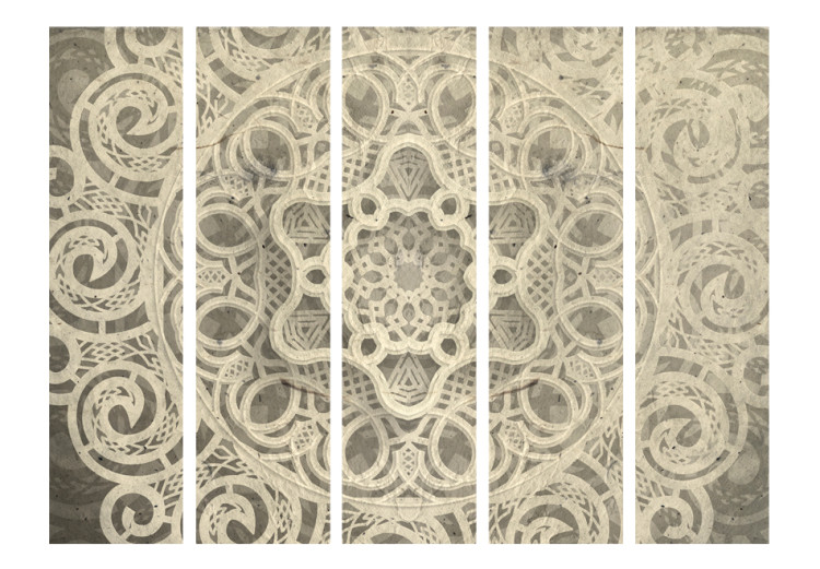 Room Separator Song of Delicacy - mandala with oriental ornaments in retro style 97919 additionalImage 3