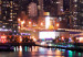 Canvas Print New York: Skyscrapers (5-piece) - Skyscrapers and Ocean at Night 98219 additionalThumb 4