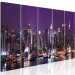 Canvas Print New York: Skyscrapers (5-piece) - Skyscrapers and Ocean at Night 98219 additionalThumb 2