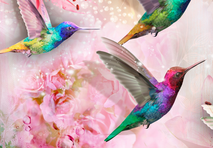 Canvas Print Colourful Hummingbirds (1 Part) Narrow 108029 additionalImage 5