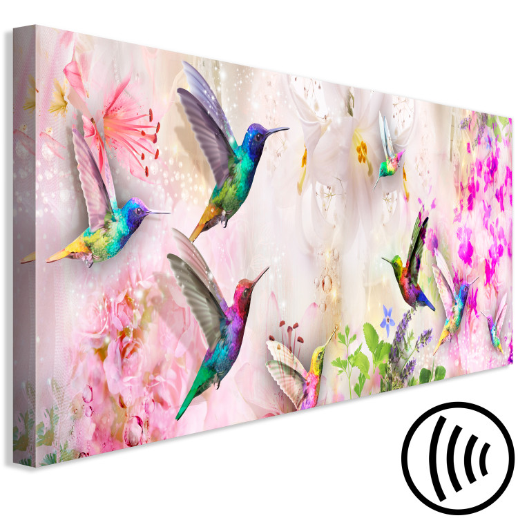 Canvas Print Colourful Hummingbirds (1 Part) Narrow 108029 additionalImage 6