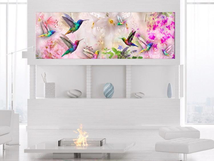 Canvas Print Colourful Hummingbirds (1 Part) Narrow 108029 additionalImage 3