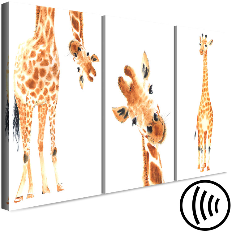 Canvas Funny Giraffes (3 Parts) 108329 additionalImage 6