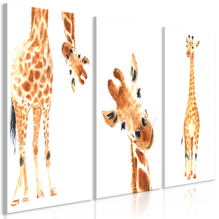 Canvas Funny Giraffes (3 Parts) 108329 additionalImage 2