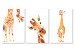 Canvas Funny Giraffes (3 Parts) 108329