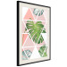 Poster Geometric monstera - abstract composition with tropical leaves 114329 additionalThumb 3