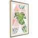 Poster Geometric monstera - abstract composition with tropical leaves 114329 additionalThumb 2