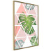 Poster Geometric monstera - abstract composition with tropical leaves 114329 additionalThumb 14