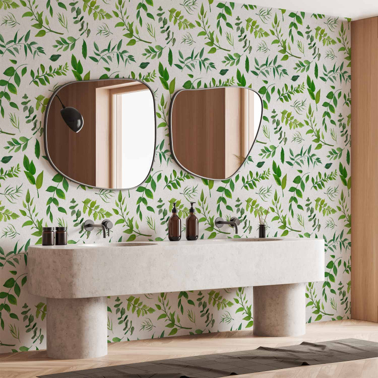 Modern Wallpaper Green Twigs 114929 additionalImage 10