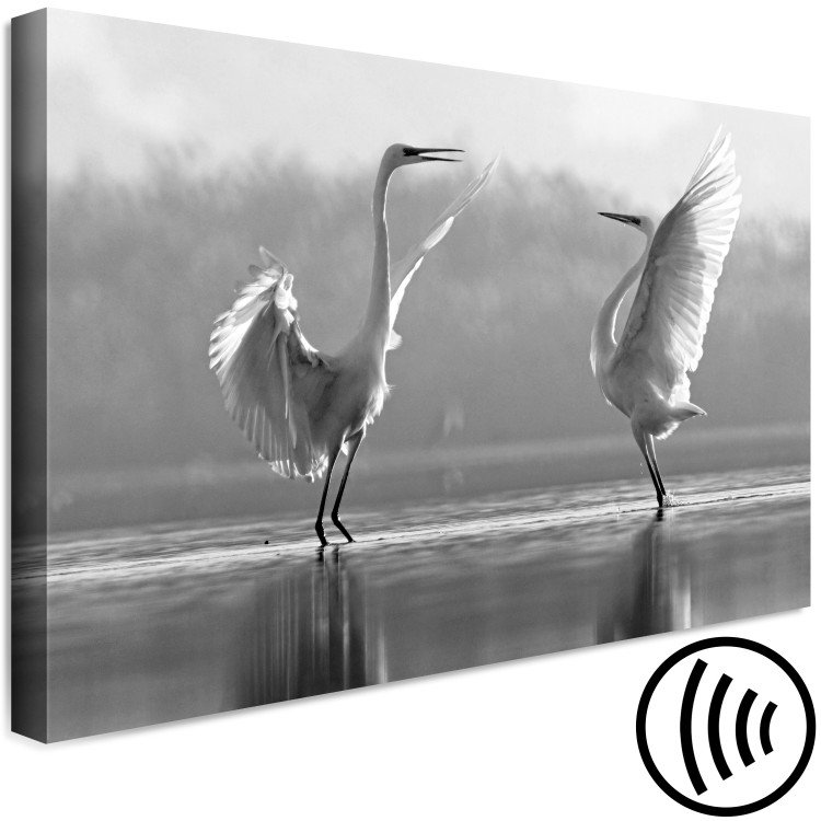 Canvas Art Print Swan Love (1 Part) Wide 115129 additionalImage 6
