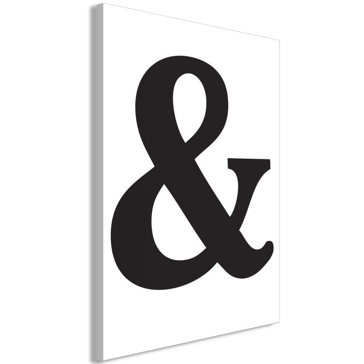 Canvas Graphic Sign (1-part) - Black Writing Symbol on White Background 116429 additionalImage 2