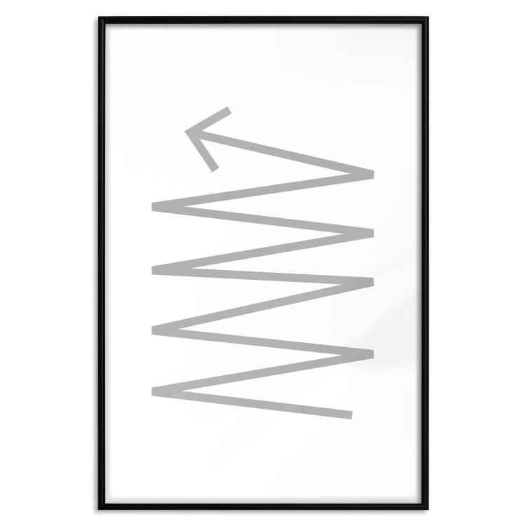 Poster Zigzag - minimalist black and white abstraction with arrow pattern 117529 additionalImage 21