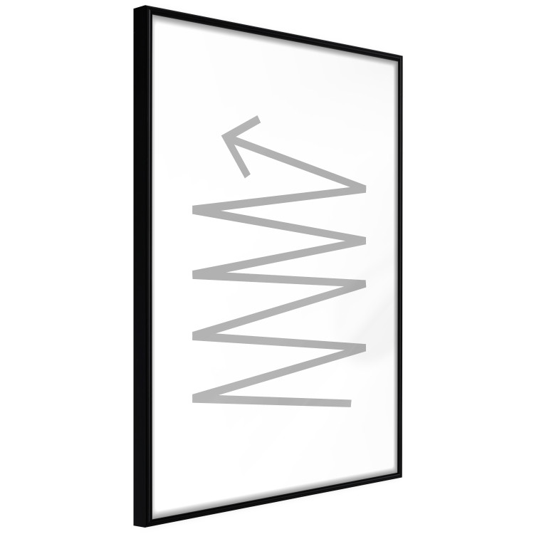 Poster Zigzag - minimalist black and white abstraction with arrow pattern 117529 additionalImage 10