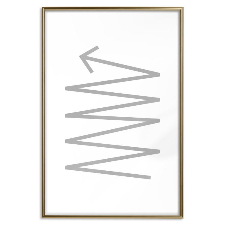 Poster Zigzag - minimalist black and white abstraction with arrow pattern 117529 additionalImage 15