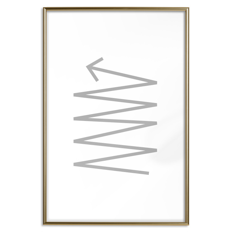 Poster Zigzag - minimalist black and white abstraction with arrow pattern 117529 additionalImage 16