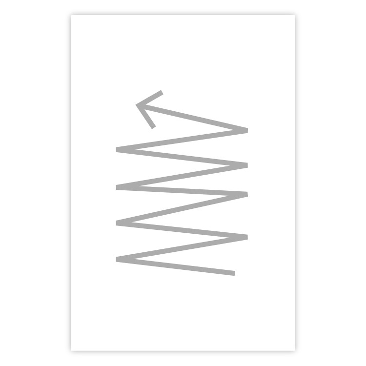 Poster Zigzag - minimalist black and white abstraction with arrow pattern 117529 additionalImage 18