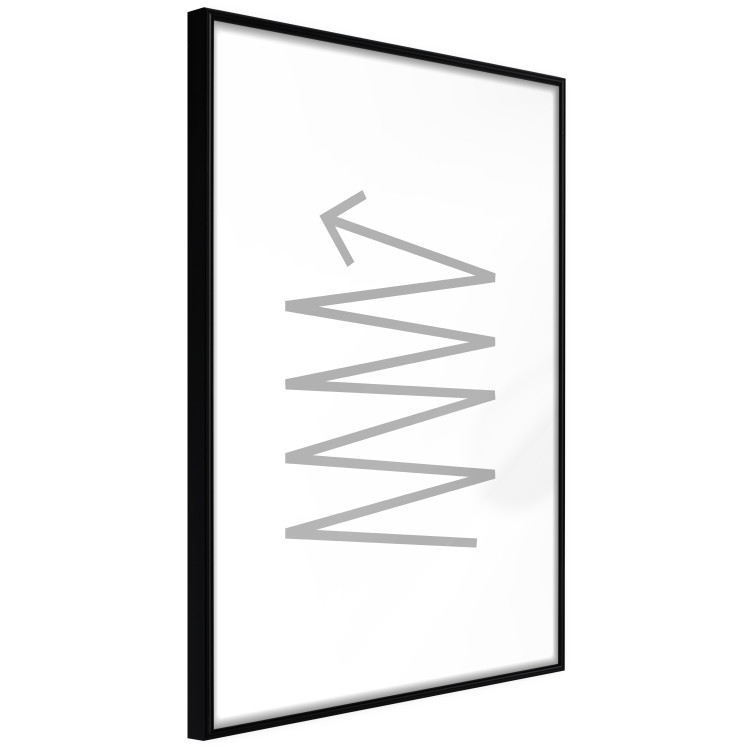 Poster Zigzag - minimalist black and white abstraction with arrow pattern 117529 additionalImage 11
