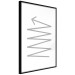 Poster Zigzag - minimalist black and white abstraction with arrow pattern 117529 additionalThumb 10