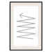 Poster Zigzag - minimalist black and white abstraction with arrow pattern 117529 additionalThumb 20