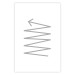 Poster Zigzag - minimalist black and white abstraction with arrow pattern 117529 additionalThumb 24
