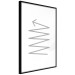 Poster Zigzag - minimalist black and white abstraction with arrow pattern 117529 additionalThumb 11