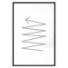 Poster Zigzag - minimalist black and white abstraction with arrow pattern 117529 additionalThumb 16