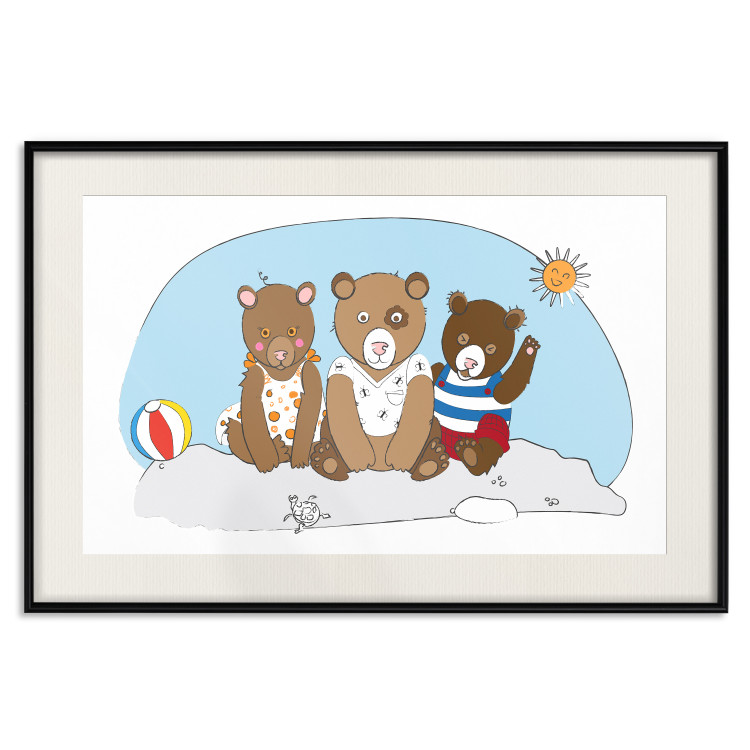 Poster Bears on the Beach - animals on the sand during a sunny summer day 122729 additionalImage 18