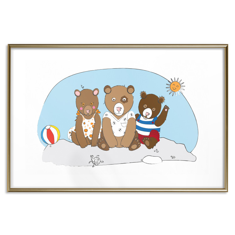 Poster Bears on the Beach - animals on the sand during a sunny summer day 122729 additionalImage 14