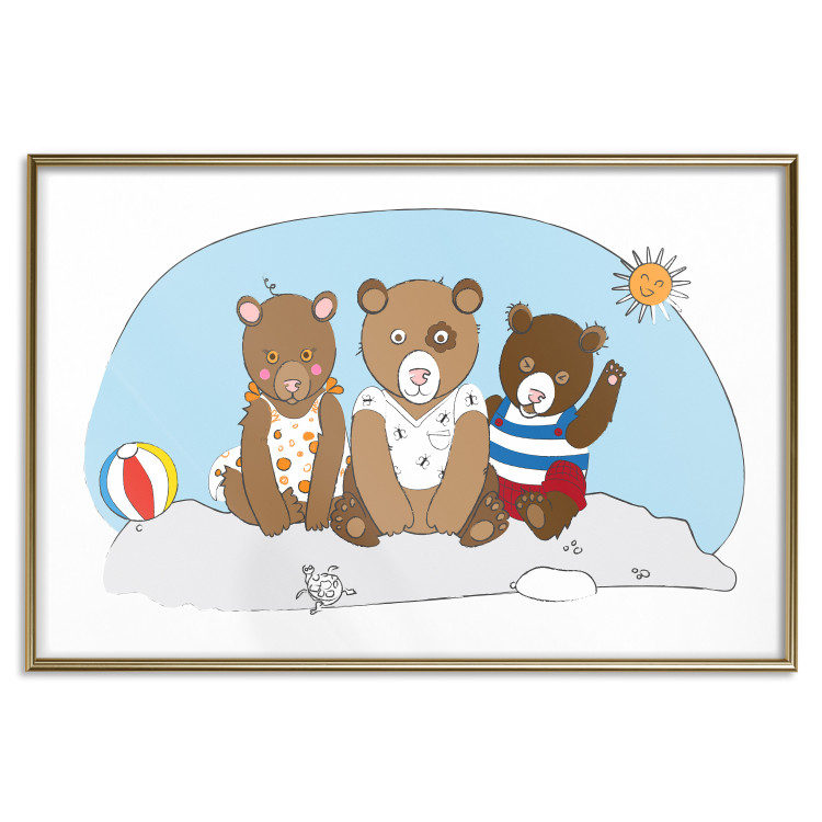 Poster Bears on the Beach - animals on the sand during a sunny summer day 122729 additionalImage 16