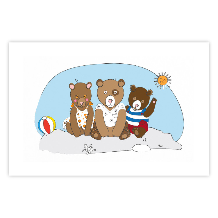 Poster Bears on the Beach - animals on the sand during a sunny summer day 122729 additionalImage 19
