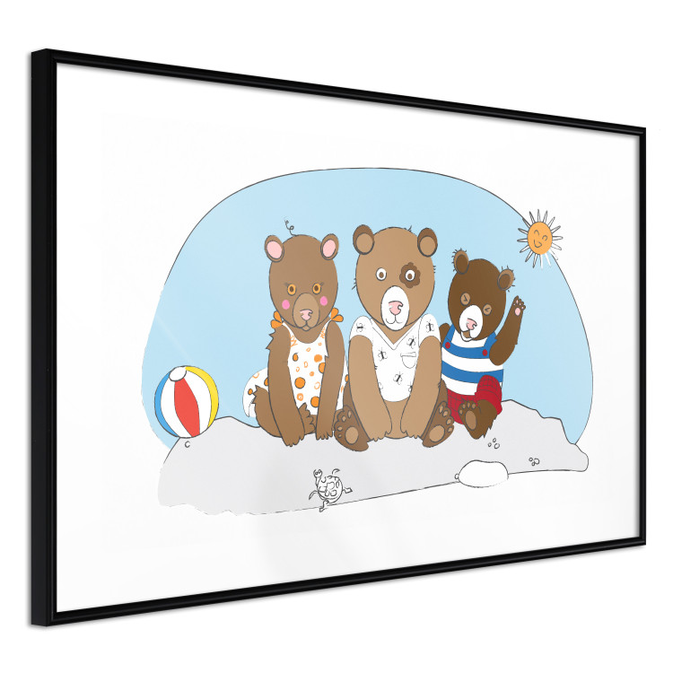 Poster Bears on the Beach - animals on the sand during a sunny summer day 122729 additionalImage 2